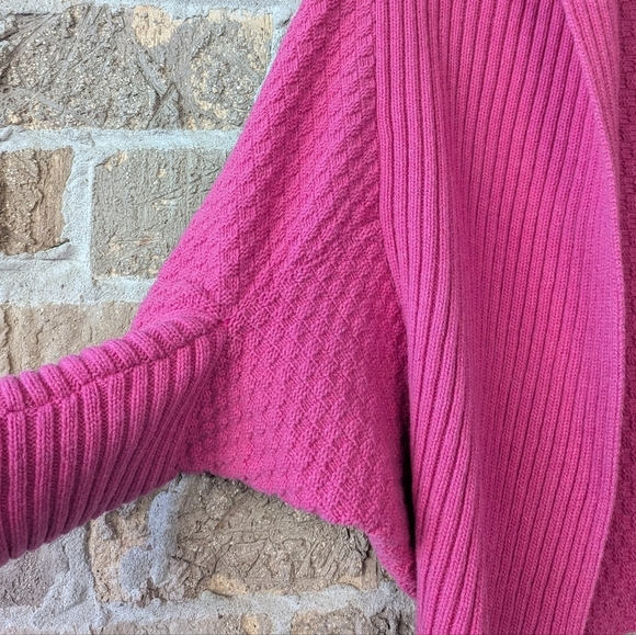 Portuguese Dom Pastor Barbie Pink 100% Wool Cocoon Cardigan One Size - Picture 2 of 6